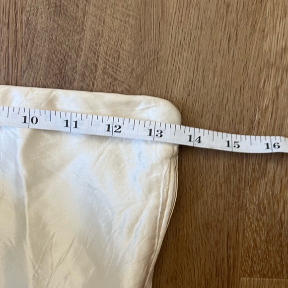 Cockatoo Silk Satin Throw Pillow Cover Cream Lavender Light Purple Decor 14x13 - Picture 6 of 6